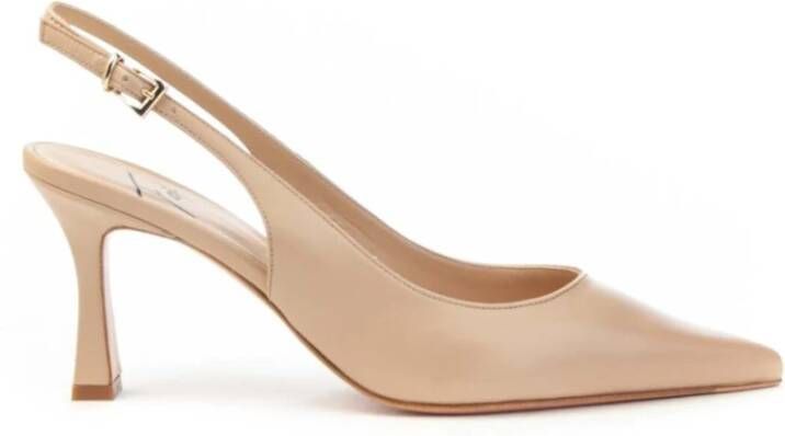 Roberto Festa Nappa Slingback Frans Tacco 70mm Beige Dames