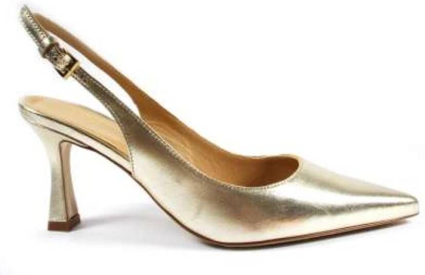 Roberto Festa Platina Gelamineerde Slingback Yellow Dames