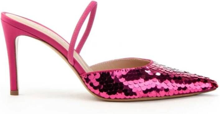 Roberto Festa Posik Slingback Sandaal Handgemaakt Italiaans Ontwerp Roze Dames