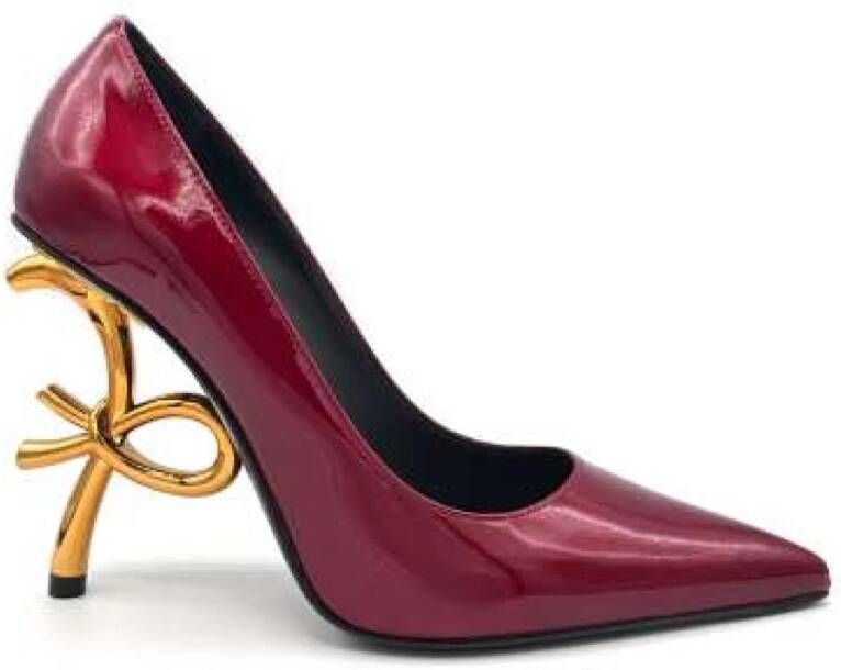 Roberto Festa Robijn Lakbeeldhouwwerk Hakken Pumps Red Dames