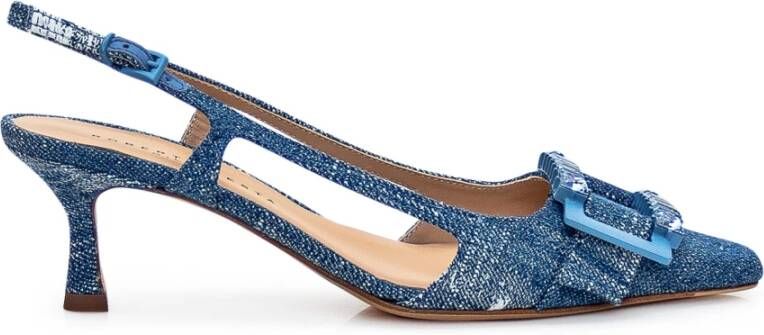 Roberto Festa Slingback Hakken met Stenen Blue Dames