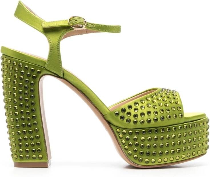 Roberto Festa Spike-Gedetailleerde Hoge Hak Sandalen Green Dames