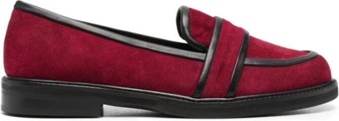 Roberto Festa Suede Loafers Red Dames