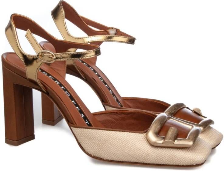 Roberto Festa Verhoog je stijl met hoge hakken sandalen Beige Dames