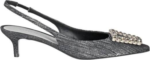 Roberto Festa Vintage Denim Slingback met Strass Black Dames