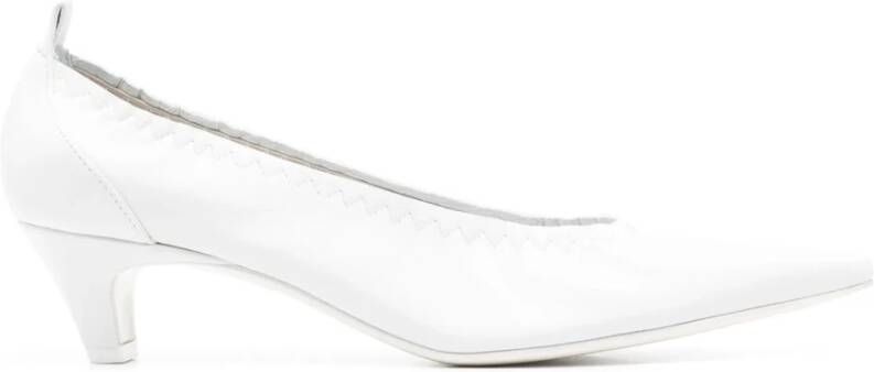 Roberto Festa Witte Leren Iris Pumps 50mm Hak White Dames