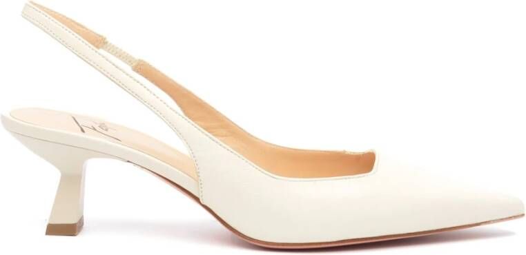 Roberto Festa Witte Leren Slingback Festa Arabel Beige Dames