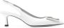 Roberto Festa Witte leren slingback sandalen met applicatie White Dames - Thumbnail 1