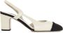 Roberto Festa Witte leren slingback sandalen met franje White Dames - Thumbnail 1