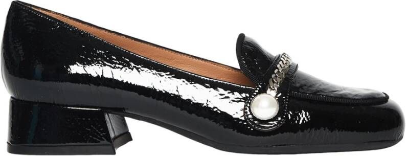 Roberto Festa Zwarte lakleren mocassin Black Dames