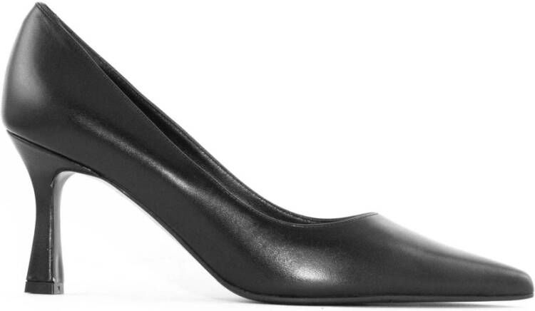 Roberto Festa Zwarte Leren Kate Puntige Hak Pumps Black Dames