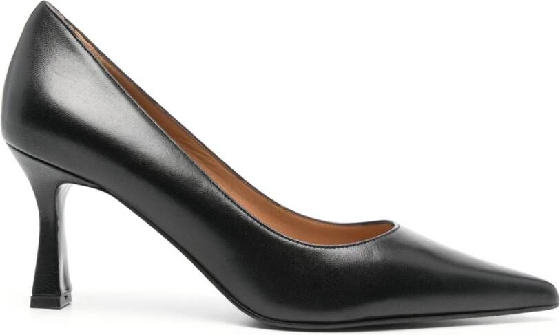 Roberto Festa Zwarte Nappa Leren Pumps Black Dames