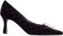 Roberto Festa Zwarte Velvet Lilly Pumps met Edelstenen Black Dames - Thumbnail 1