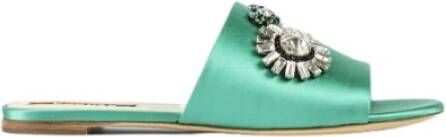 Rochas Flat Sandals Groen Dames