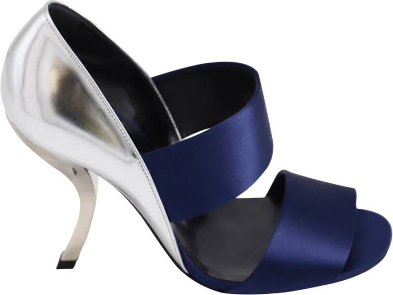 Roger Vivier Brede riem open teenhakken Blauw Dames