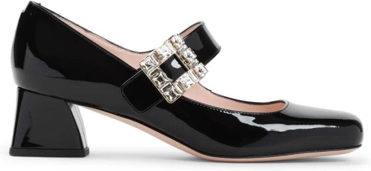 Roger Vivier Glinsterende Strass Babies Schoenen Black Dames