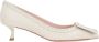 Roger Vivier Ivoor Leren Gesp Hak Pumps Beige Dames - Thumbnail 1