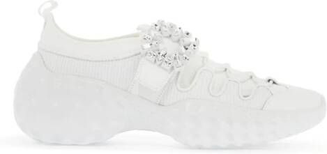 Roger Vivier Kristallen Gesp Trekking Sneakers White Dames