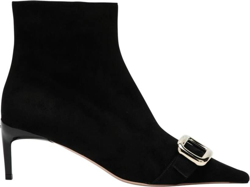 Roger Vivier Lage Laars Black Dames