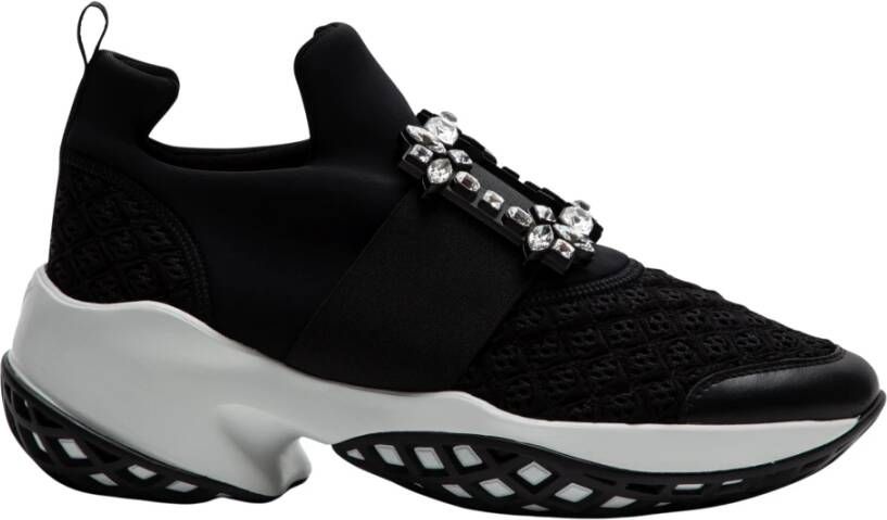 Roger Vivier Lage Sneaker in Trendy Stijl Black Dames