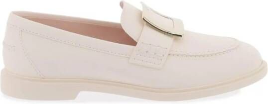 Roger Vivier Leren Viv' Rangers Loafers White Dames