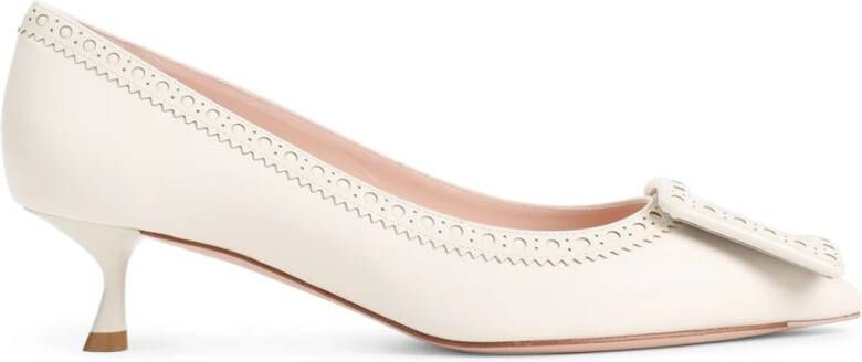 Roger Vivier Nude Leren Pumps Elegante Hakken Beige Dames