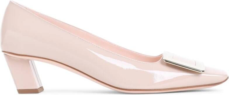 Roger Vivier Nude Leren Pumps Elegante Stijl Pink Dames