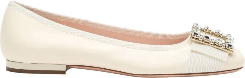 Roger Vivier Puntige Ballerina Flats Beige Dames