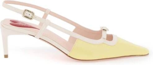 Roger Vivier Tweekleurige lakleren pumps met verstelbare bandjes Yellow Dames