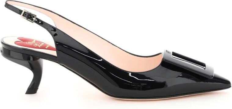 Roger Vivier Virgule Slingback Pumps met Iconische Hak Black Dames