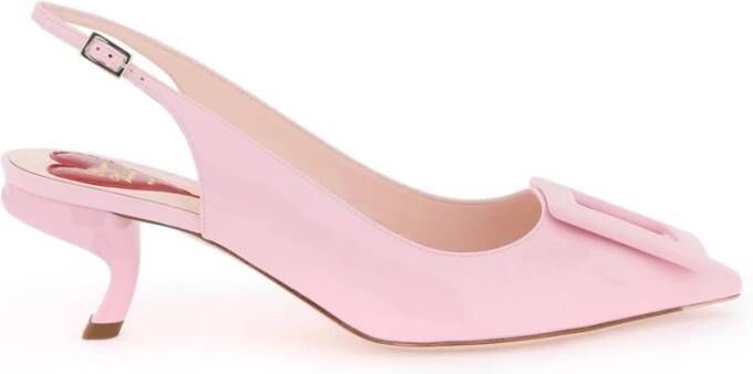 Roger Vivier Virgule Slingback Pumps van lakleer Pink Dames