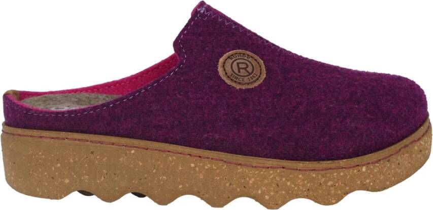 Rohde Paarse Dames Huisslipper Warm Gevoerd Purple Dames