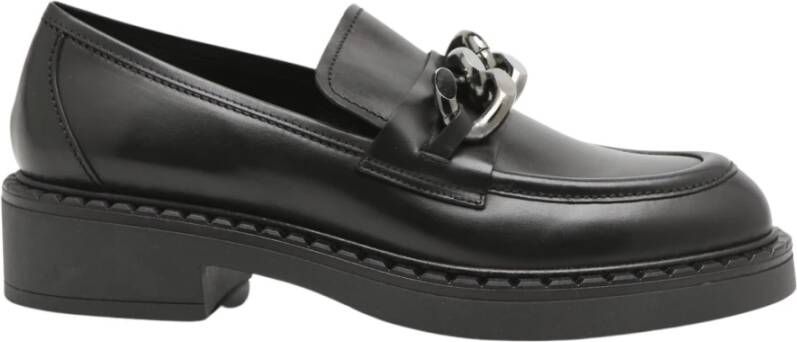 Rotta Stijlvolle Nero Mocassin met Kettingdetail Black Dames