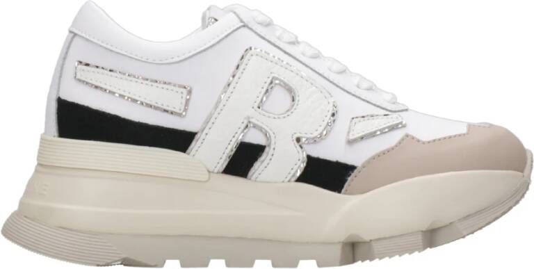 Rucoline Witte Sneakers met Plateauzool White Dames