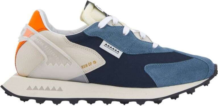 RUN OF Blauw Oranje Sneakers Blue Heren