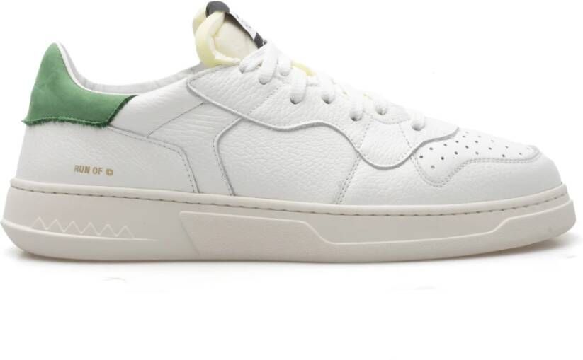 RUN OF Klassieke Witte Leren Sneakers White Heren