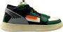 RUN OF Vintage Stijl Leren Sneakers Green Heren - Thumbnail 1