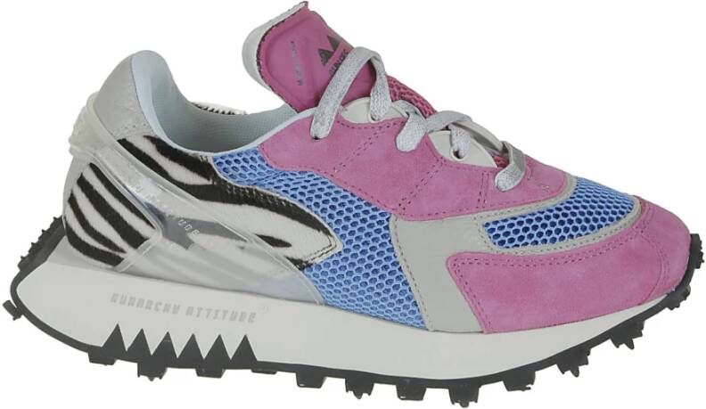 RUN OF Sneakers punk.zebra Roze Dames