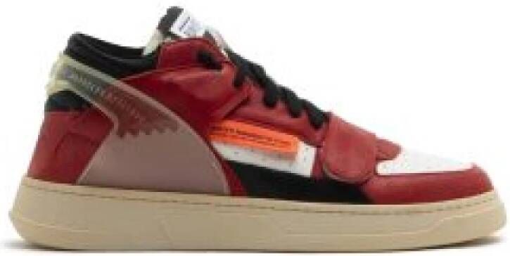 RUN OF Sneakers met Contrastpanelen Red Heren