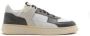 RUN OF Vintage Stijl Leren Sneakers Gray Heren - Thumbnail 1