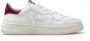 RUN OF Witte Leren Sneakers met Wijnkleurige Inzetstukken White Dames - Thumbnail 1