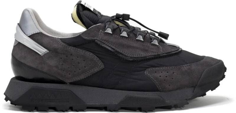 RUN OF Zwarte Sneakers Hike Prince M Black Heren