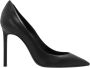 Saint Laurent Zwarte Leren Pumps met Puntige Neus Zwart Dames - Thumbnail 2