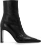 Saint Laurent Aston laarzen met hak van leer Black Dames - Thumbnail 1