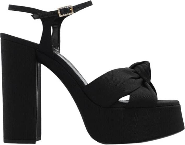 Saint Laurent Bianca Platform Sandalen Black Dames