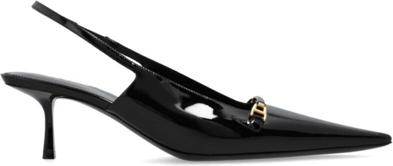 Saint Laurent Elegante Vrouw Hoge Hakken Schoenen Black Dames