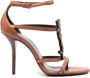 Saint Laurent Cassandra 100 Strappy Sandalen Bruin Dames - Thumbnail 1