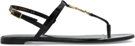 Saint Laurent Cassandra sandalen Black Dames