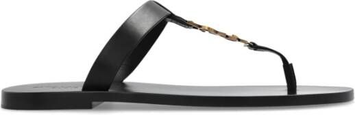 Saint Laurent Cassandre slides Black Heren