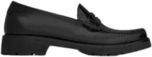 Saint Laurent Chunky Sole Loafers met reliëfdetail Black Dames